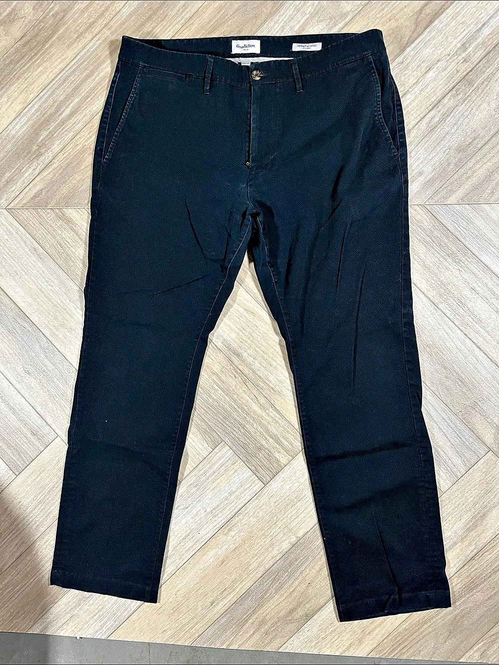 Goodfellow & Co Men's Every Wear Straight Fit Chino Pants Black Waist 38